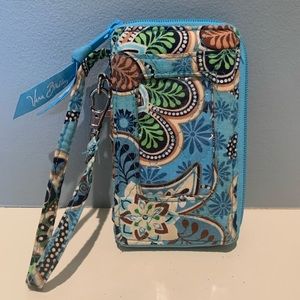 Vera Bradley Blue Fabric Wallet 5”L 3”W